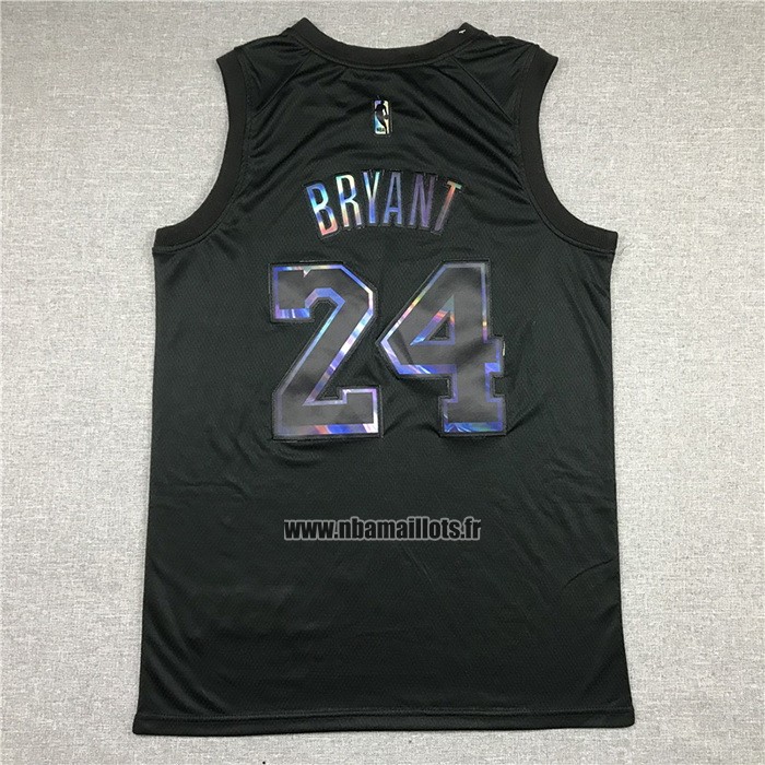 Maillot Los Angeles Lakers Kobe Bryant No 24 Iridescent Logo Noir